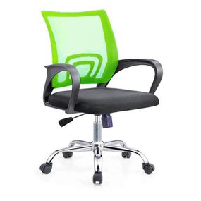 Kancelárska otočná stolička s podrúčkami v rôznych farbách, zelená