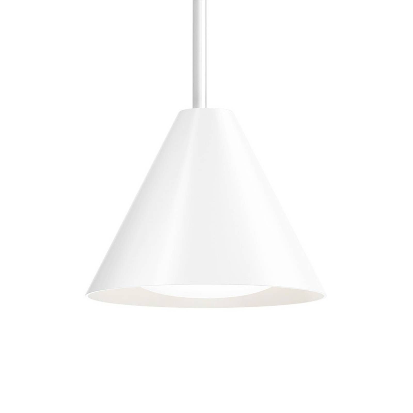 Louis Poulsen Keglen závesné LED 17, 5 cm biele, Obývacia izba / jedáleň, hliník, polykarbonát, 5.5W, K: 13.5cm
