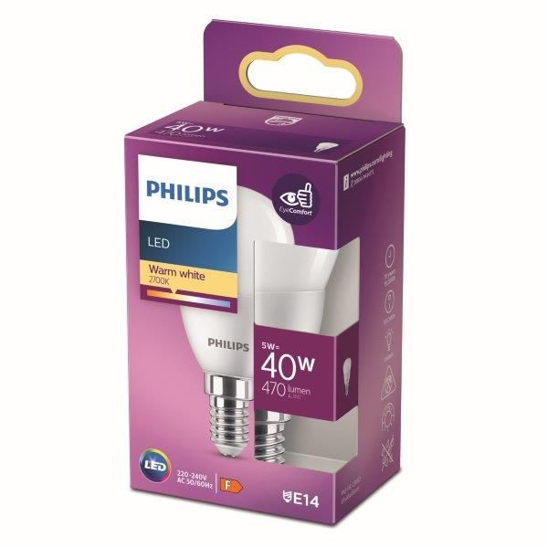 Philips 8719514309388 LED žiarovka E14 5W/40W 470lm 2700K P45 kvapka