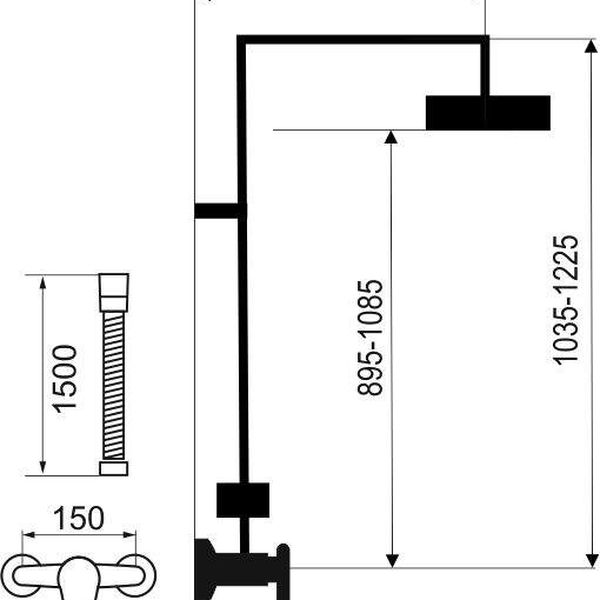 Novaservis - Sprchová súprava ECO+sprch.termostatická batéria 57963 chrom SETECO/TER,0