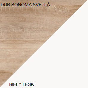 WIP Konferenčný stolík SOLO | SOL 03 Farba: Dub sonoma svetlá / biely lesk