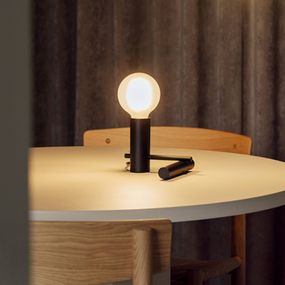 LEDS-C4 Nude Tiny stolová lampa E27 čierna, Obývacia izba / jedáleň, hliník, E27, 15W, P: 16 cm, L: 15 cm, K: 12cm