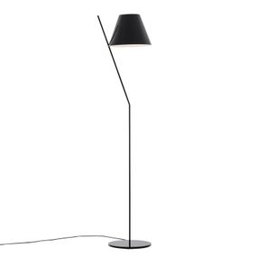 Artemide La Petite stojaca lampa, čierna, Obývacia izba / jedáleň, hliník, polykarbonát, metakrylát, E27, 12W, K: 160cm