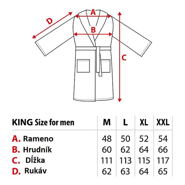 Župan z mikrovlákna King tmavo modrý TiaHome - XL