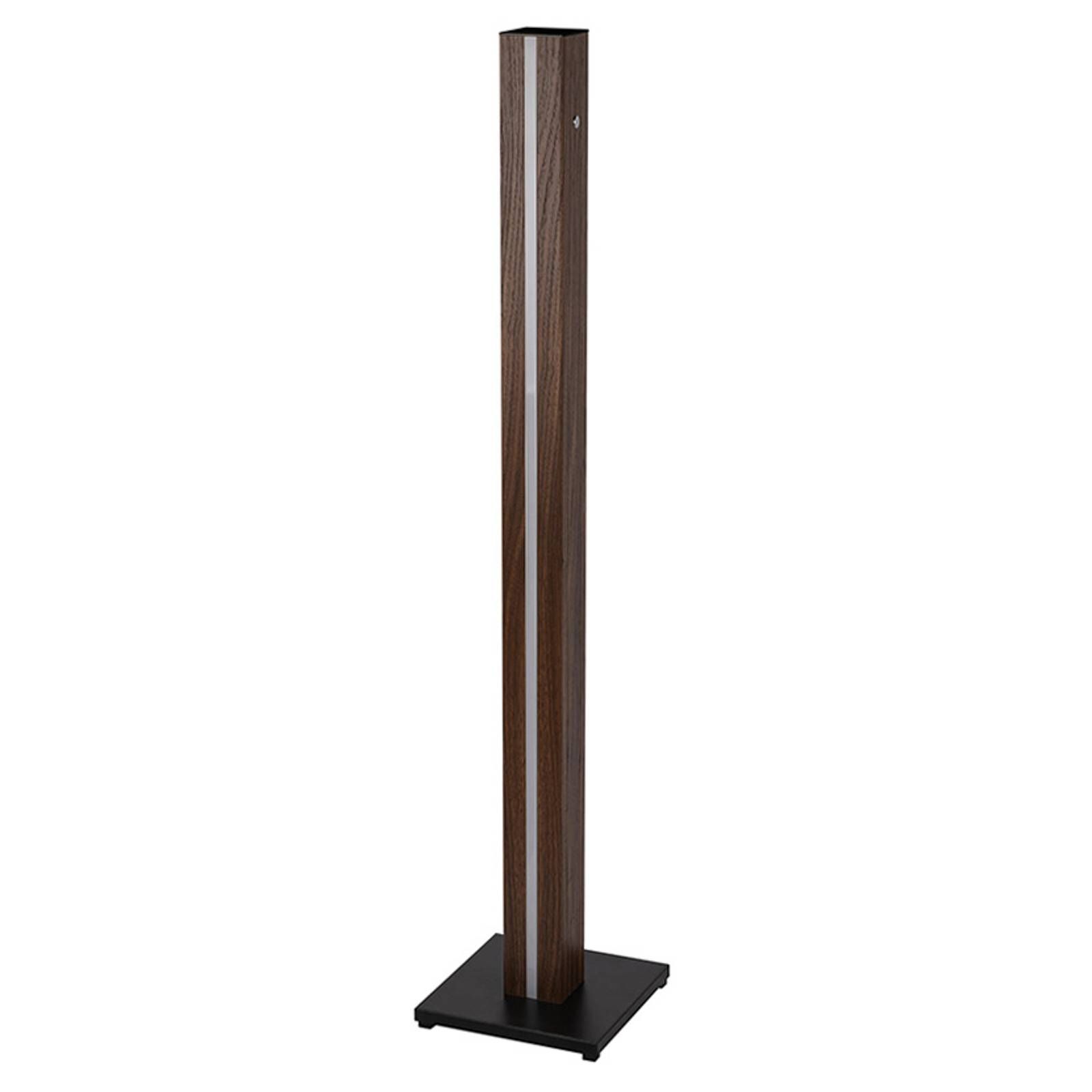 Envostar Envolight Eldder stojaca LED lampa orechová dyha, Obývacia izba / jedáleň, kov, MDF, PVC, 16W, P: 25 cm, L: 25 cm, K: 121cm