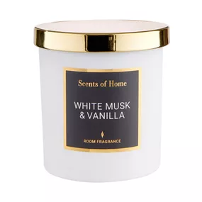 Butlers SCENTS OF HOME Vonná sviečka so sójovým voskom biele pižmo a vanilka