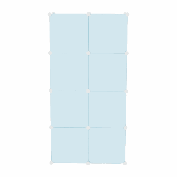 Detská modulárna skriňa, modrá/detský vzor, FRIN