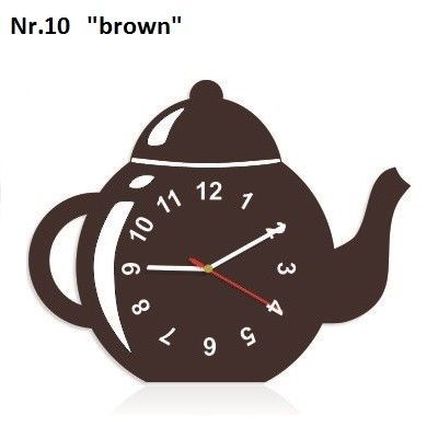 DomTextilu Dekoračné kuchynské hodiny v tvare čajníka 8754-241392