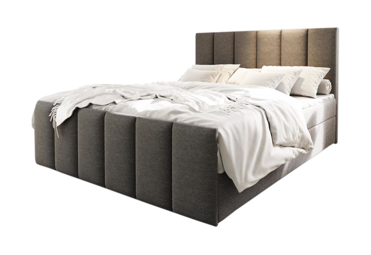 Expedo Čalúnená posteľ boxspring MAGO + topper, 180x200, sawana 21