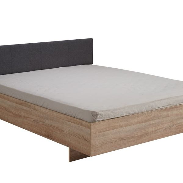 Manželská posteľ 160x200cm arwen - dub sonoma/šedá