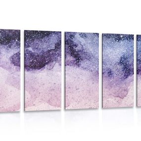 5-dielny obraz abstrakcia nočnej oblohy - 200x100
