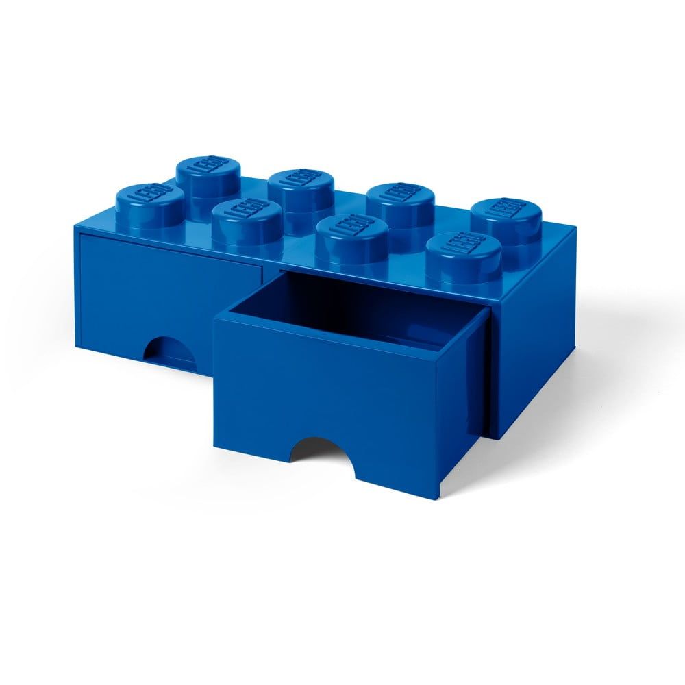 Tmavomodrý úložný box s dvoma zásuvkami LEGO®