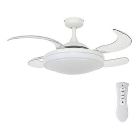 FANAWAY 212980 - Stropný ventilátor EVORA 2xE27/15W/230V biela + DO