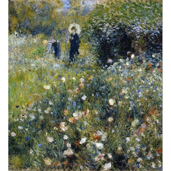 MS-3-0256 Vliesová obrazová fototapeta Woman a Garden - Pierre Auguste Renoir, veľkosť 225 x 250 cm
