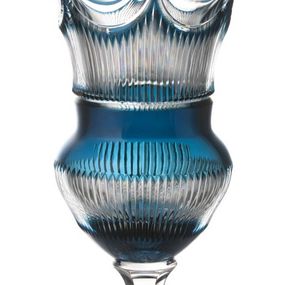 Krištáľová váza Diadem, farba azúrová, výška 360 mm
