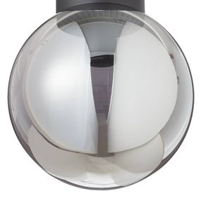 Brilliant Stropné svietidlo Astro guľaté dymové sivé Ø25 cm, Obývacia izba / jedáleň, kov, sklo, E27, 60W, K: 29.5cm