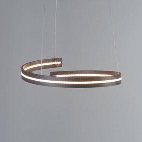 BOPP Bopp Break – závesné LED svietidlo, 40 cm antracit, Obývacia izba / jedáleň, hliník, 24W