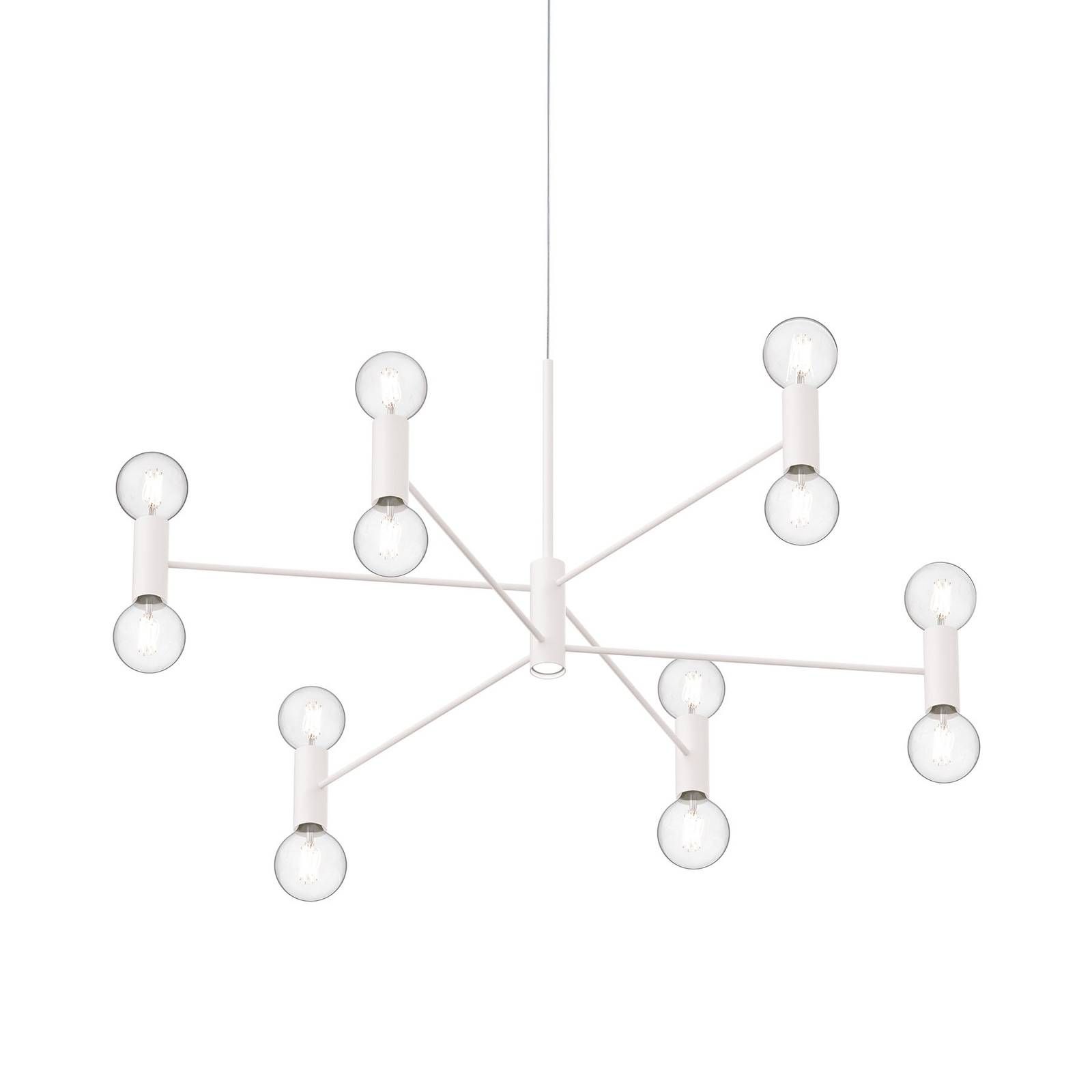 Modo Luce Chandelier závesná lampa 13p 107cm biela, Obývacia izba / jedáleň, kov, 42W, K: 76cm
