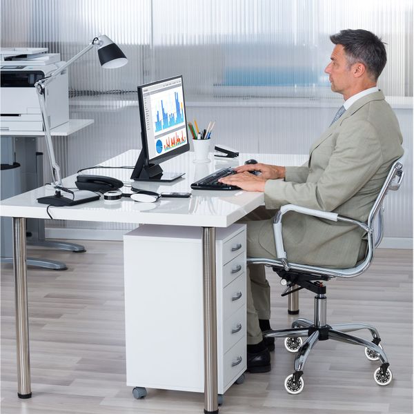 OneConcept Kolieska na kancelárske stoličky, 5 koliesok, 10 × 22 mm, otočné o 360°, vymeniteľné, bez škrabancov