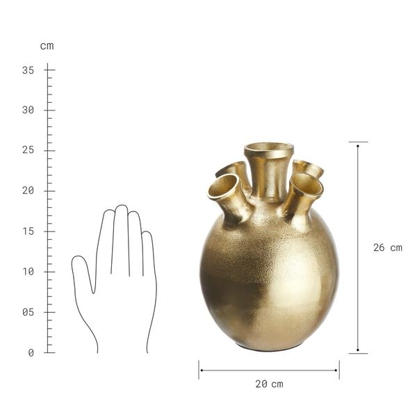Butlers ARRANGEMENT Váza 26 cm - zlatá