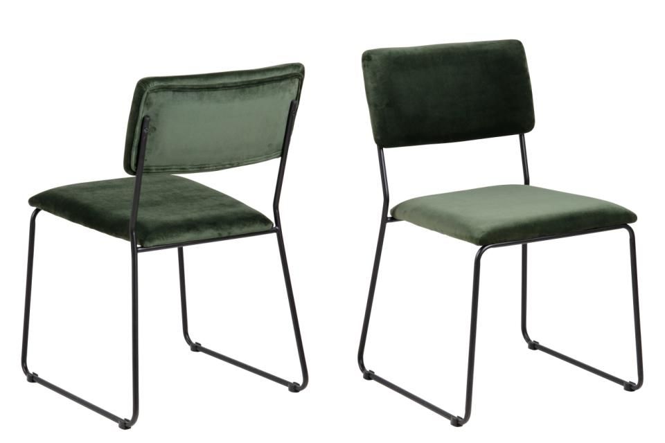 Jedálenská stolička Cornelia tmavo zelená