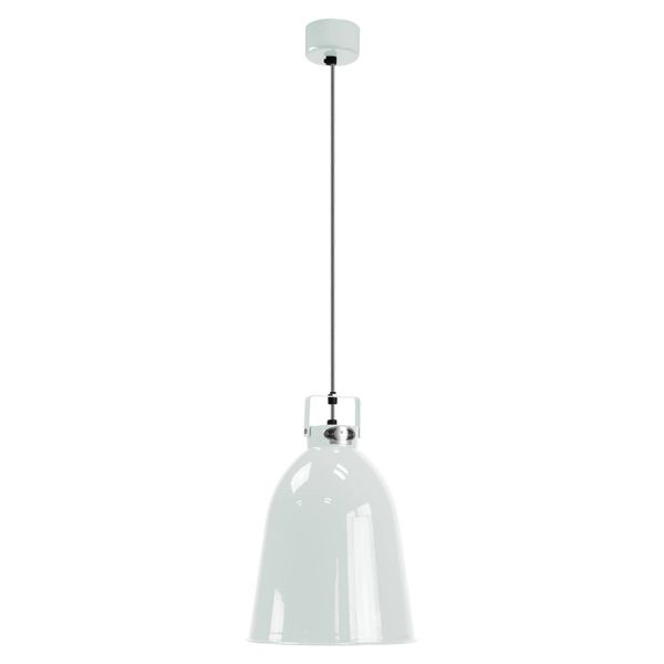 Jieldé Clément C240 závesná lampa biela lesklá Ø24, Obývacia izba / jedáleň, hliník, E27, 75W, K: 34.5cm