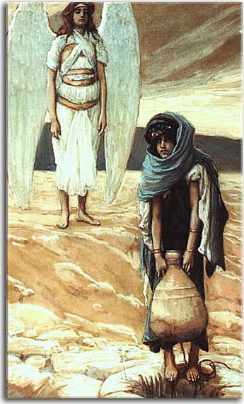 Hagar and the Angel in the Desert Reprodukcia James Tissot  - zs18217