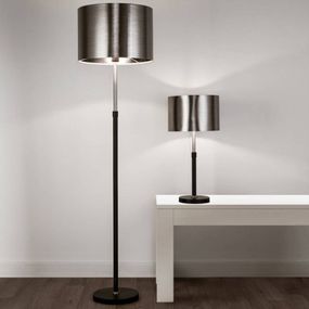 Searchlight Stojaca lampa Column s kovovým tienidlom, Obývacia izba / jedáleň, oceľ, plast, E27, 60W, K: 115cm