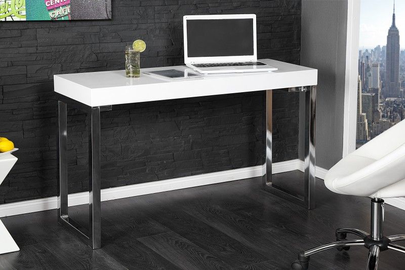 Germany24 - White Desk 120x75x40 cm biela