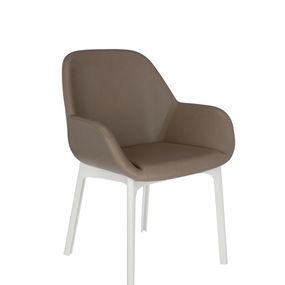 Kartell - Stolička Clap PVC - béžová, biela