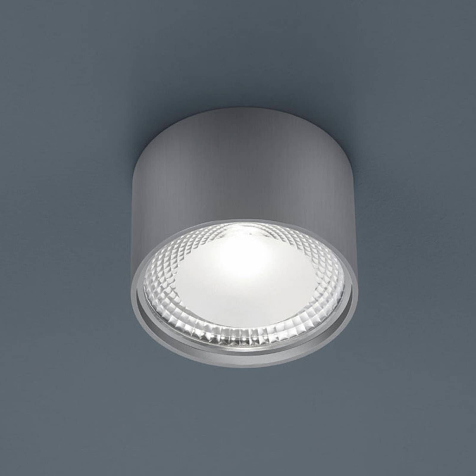 Helestra Kari stropné LED svietidlo okrúhle, nikel, Obývacia izba / jedáleň, hliník, 12W, K: 7.5cm