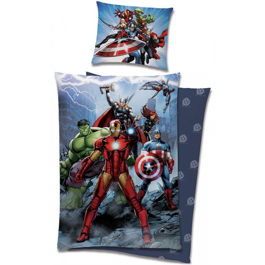 Carbotex · Bavlnené posteľné obliečky Avengers - MARVEL - 100% bavlna Renforcé - 70 x 90 cm + 140 x 200 cm