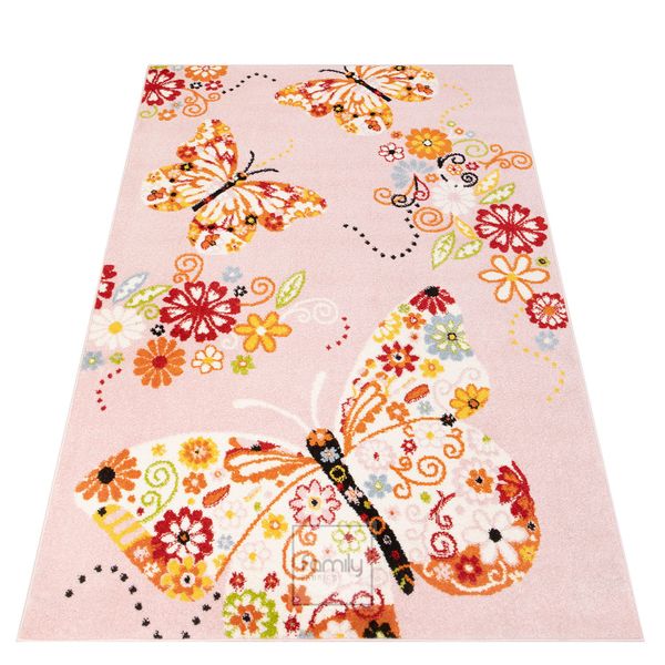 DomTextilu Pestrofarebný detský koberec so vzorom motýľa 64083-238252