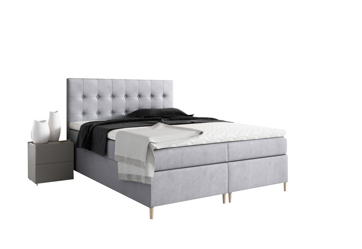 Expedo Čalúnená posteľ boxspring GLORIA + topper, 120x200, jasmine 81