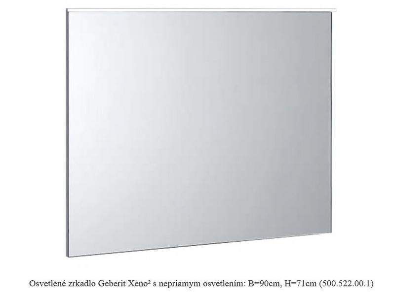 Geberit Xeno 2 - Zrkadlo 900x710 mm s LED osvetlením a vyhrievaním 500.522.00.1
