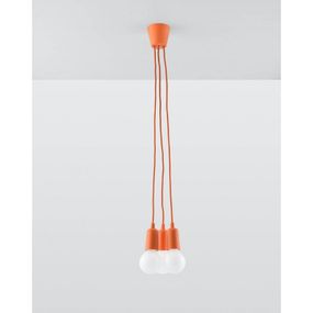 Závesná lampa Diego 3 oranžová