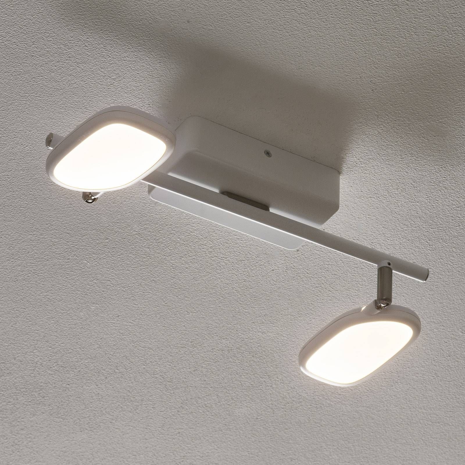 EGLO connect Palombare-C stropné LED svietidlo 2pl, Chodba, plast, oceľ, hliník, 5W, P: 36.5 cm, L: 8 cm