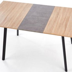 HALMAR Jedálenský rozkladací stôl ALBON dub sonoma/sivá 120-160x80 cm