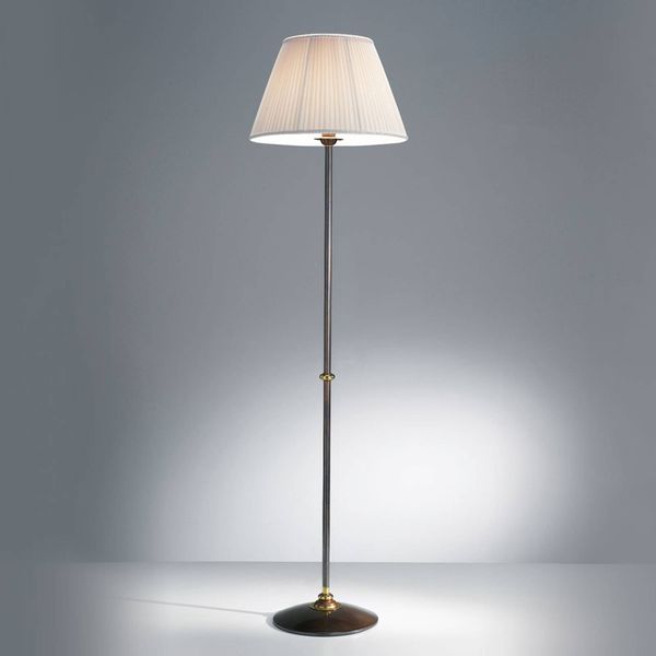Cremasco Stojaca lampa Classic s látkovým tienidlom, Obývacia izba / jedáleň, látka, kov, E27, 100W, K: 167cm