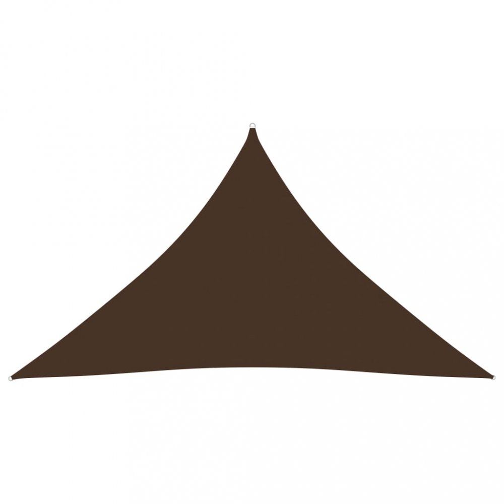 Tieniaca plachta trojuholníková 5 x 5 x 6 m oxfordská látka Dekorhome Hnedá