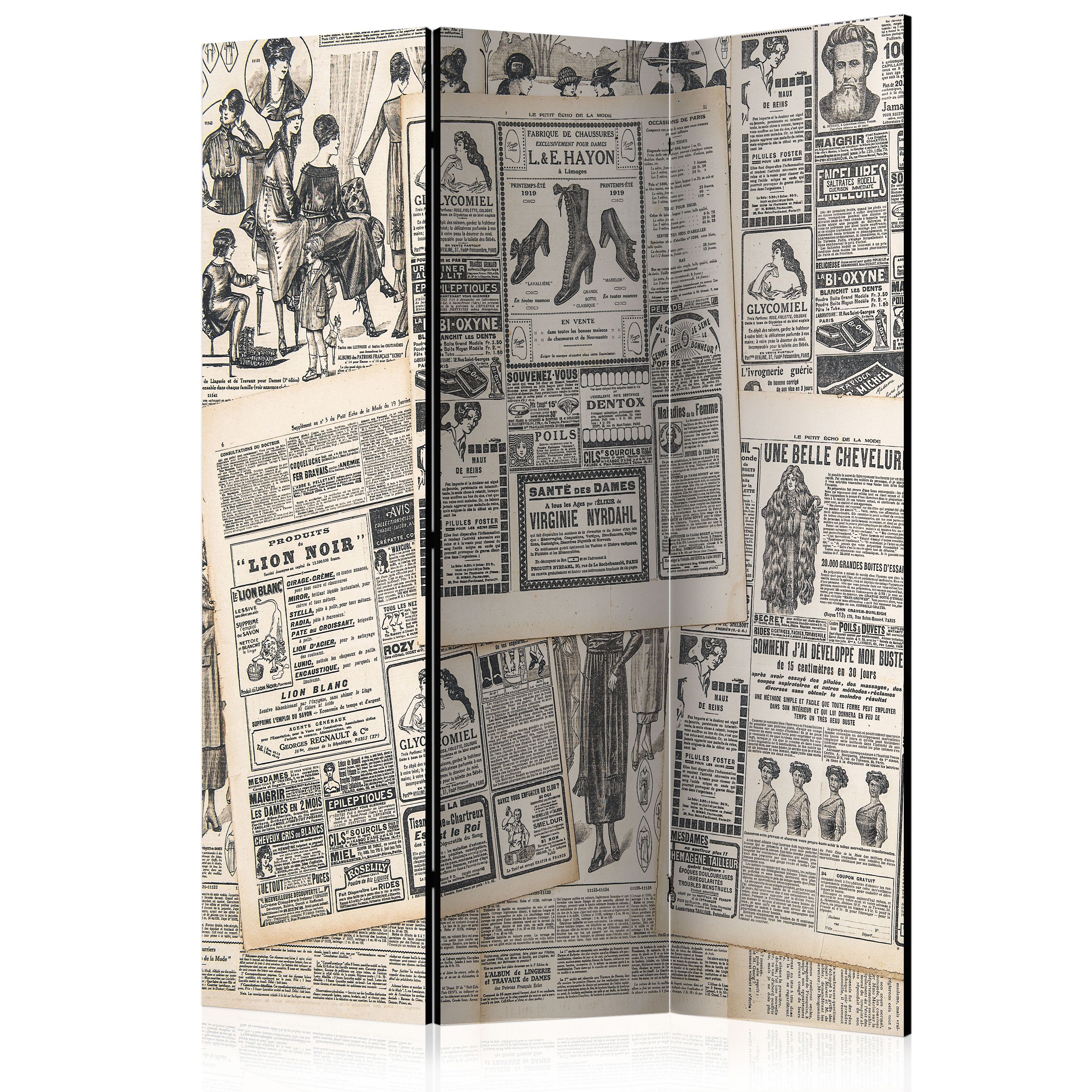 Artgeist Paraván - Vintage Newspapers [Room Dividers]