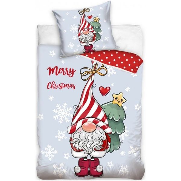TipTrade (CZ) · Bavlnené posteľné obliečky Vianočný škriatok - 100% bavlna Renforcé - 70 x 90 cm + 140 x 200 cm