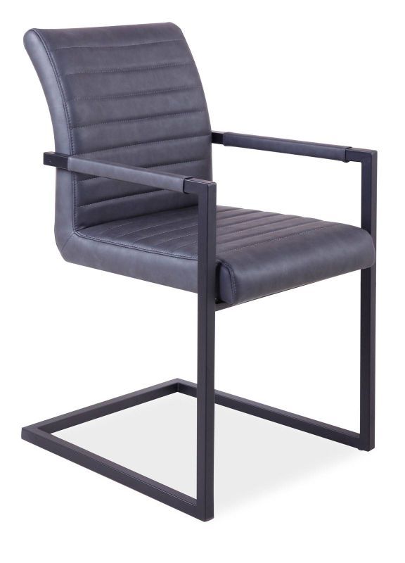 Jedálenská stolička Signal SOLID čierna/sivá