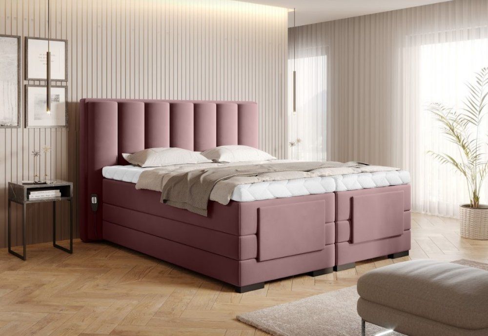 ArtElta Manželská posteľ VEROS Boxspring | elektrická polohovateľná 180 x 200 cm Farba: Velvet Mat 24