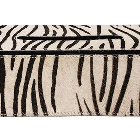 Kožený zásobník na papierové vreckovky Zebra - 25*14*9 cm