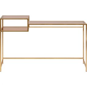 KARE Design Psací stůl Loft - zlatý, 134x60cm