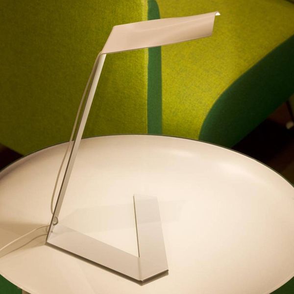 Prandina Elle T1 stolová LED lampa, biela, Spálňa, kov, 2.5W, L: 24 cm, K: 34.5cm