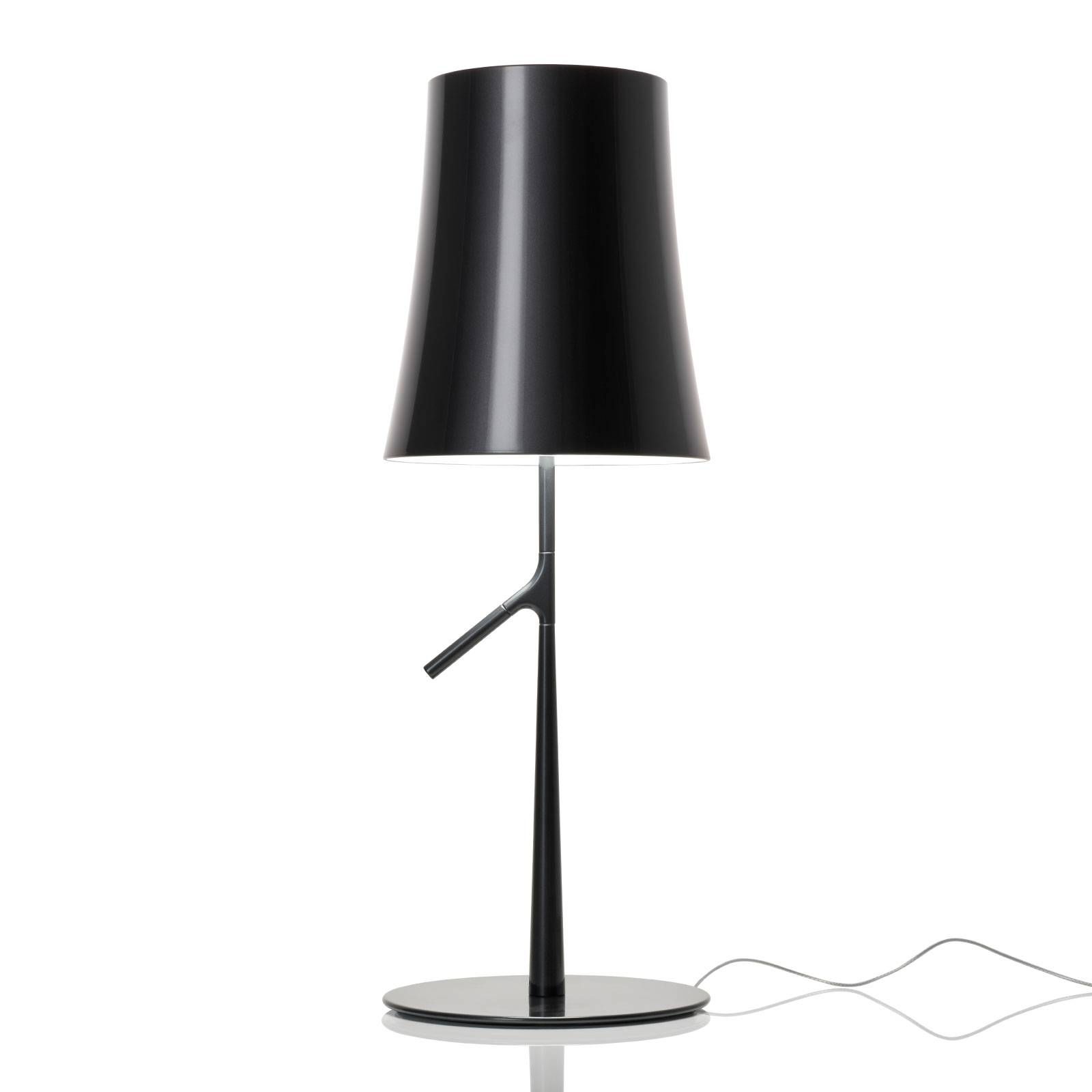 Foscarini Birdie LED grande stolová lampa grafit, Obývacia izba / jedáleň, polykarbonát, lakovaná oceľ, kov, 8.4W, K: 70cm