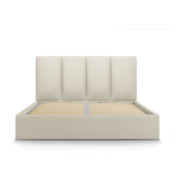 Béžová dvojlôžková posteľ Mazzini Beds Juniper, 180 x 200 cm