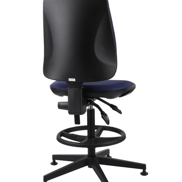 Kancelárska stolička s podnožkou Sean BP RB - tmavomodrá / čierna